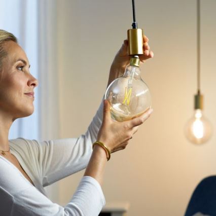 LED prigušiva sijalica FILAMENT G125 E27/7W/230V 2700-6500K CRI 90 Wi-Fi - WiZ