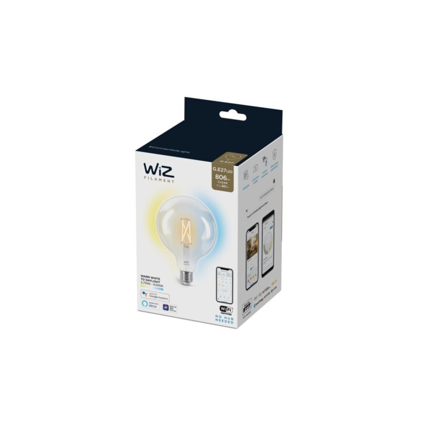 LED prigušiva sijalica FILAMENT G125 E27/7W/230V 2700-6500K CRI 90 Wi-Fi - WiZ