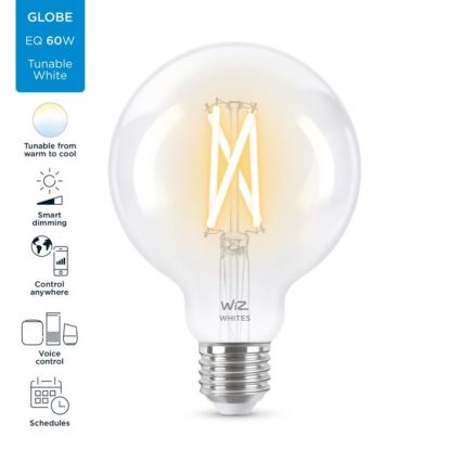 LED prigušiva sijalica FILAMENT G95 E27/6,7W/230V 2700-6500K CRI 90 Wi-Fi - WiZ