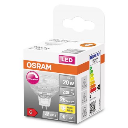 LED prigušiva sijalica GU5,3/3,4W/230V 2700K CRI 90 - Osram