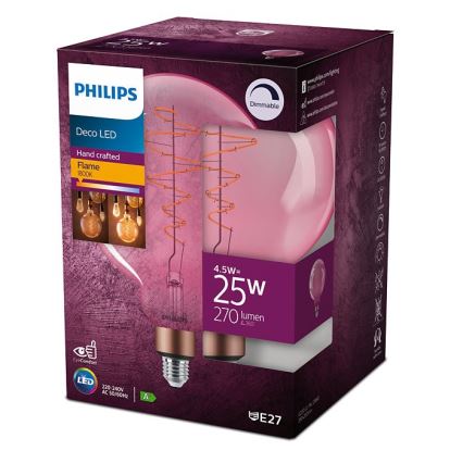LED prigušiva sijalica Philips DECO G200 E27/4,5W/230V 1800K