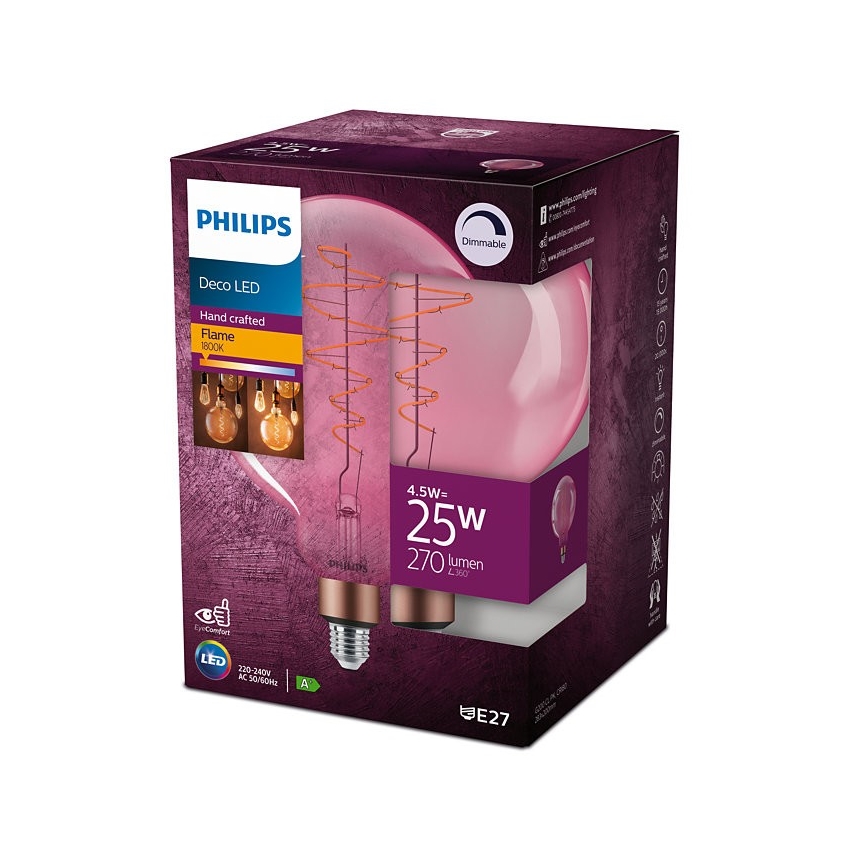 LED prigušiva sijalica Philips DECO G200 E27/4,5W/230V 1800K