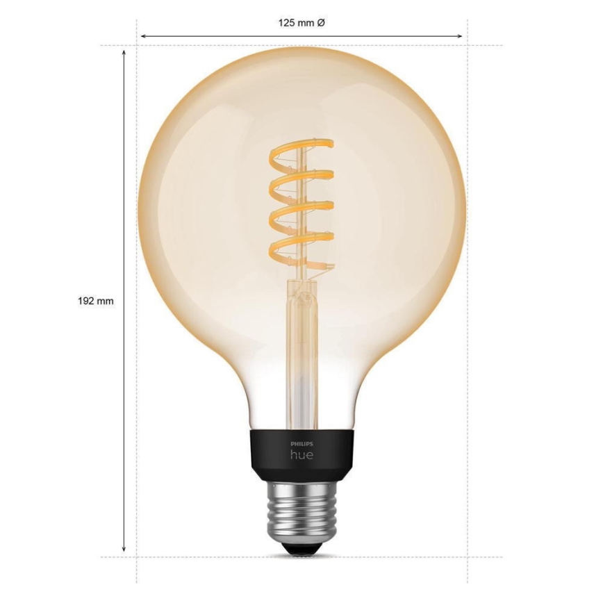 LED prigušiva sijalica Philips Hue WHITE AMBIANCE G125 E27/7W/230V 2200-4500K