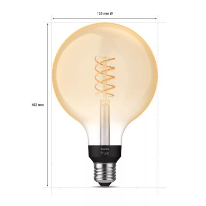 LED prigušiva sijalica Philips Hue WHITE FILAMENT G125 E27/7W/230V 2100K