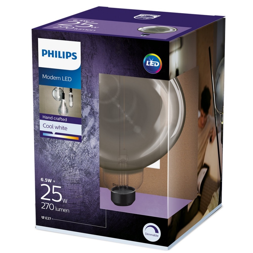 LED prigušiva sijalica SMOKY VINTAGE Philips G200 E27/6,5W/230V 4000K