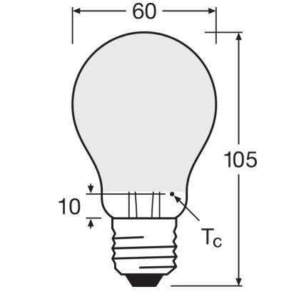 LED prigušiva sijalica SUPERSTAR CLASSIC A60 E27/4,8W/230V 4000K - Osram