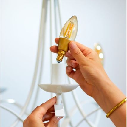 LED prigušiva sijalica VINTAGE FILAMENT C35 E14/4,9W/230V 2000-5000K CRI 90 Wi-Fi - WiZ