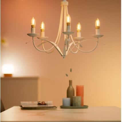 LED prigušiva sijalica VINTAGE FILAMENT C35 E14/4,9W/230V 2000-5000K CRI 90 Wi-Fi - WiZ