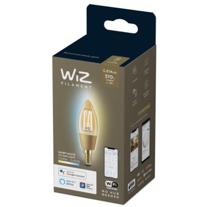 LED prigušiva sijalica VINTAGE FILAMENT C35 E14/4,9W/230V 2000-5000K CRI 90 Wi-Fi - WiZ