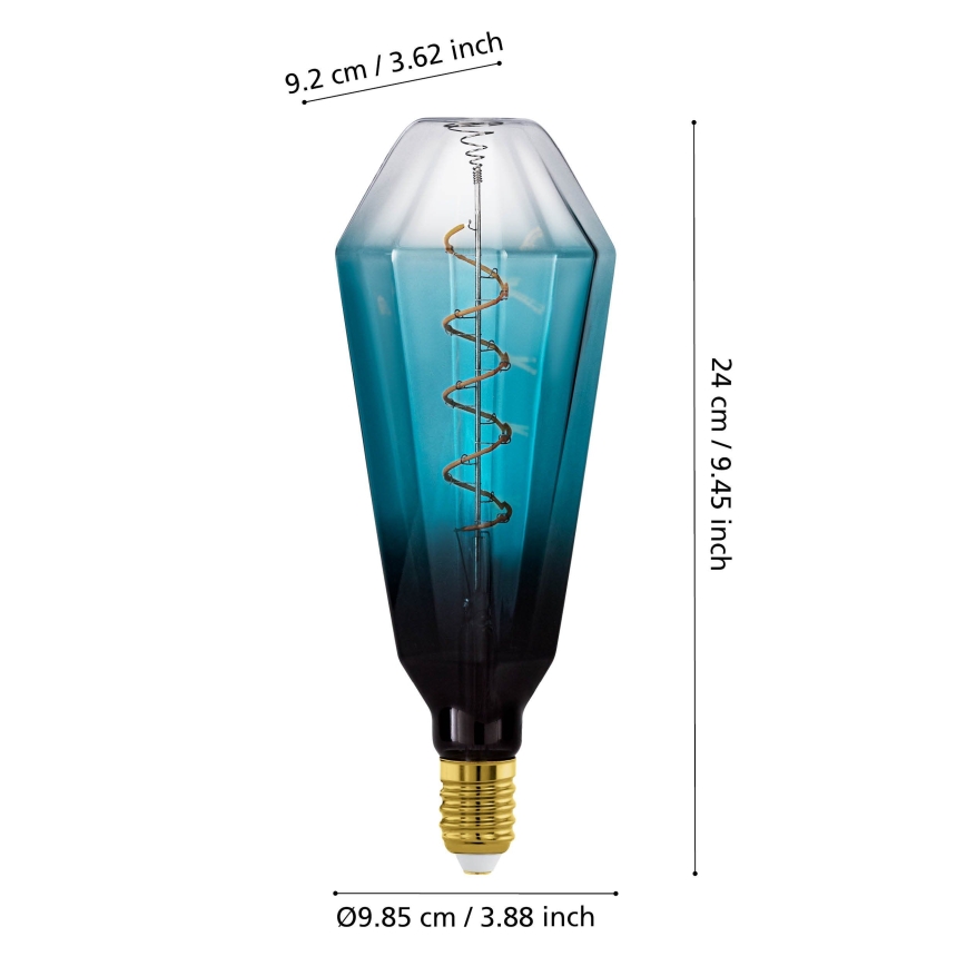 LED prigušiva sijalica VINTAGE E27/4W/230V 2000K plava - Eglo 110235