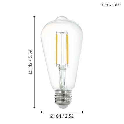 LED prigušiva sijalica E27/6W/230V 2700K - Eglo