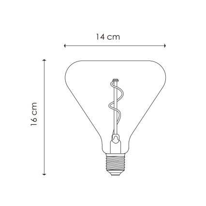LED prigušiva sijalica VINTAGE EDISON E27/3W/230V 1800K