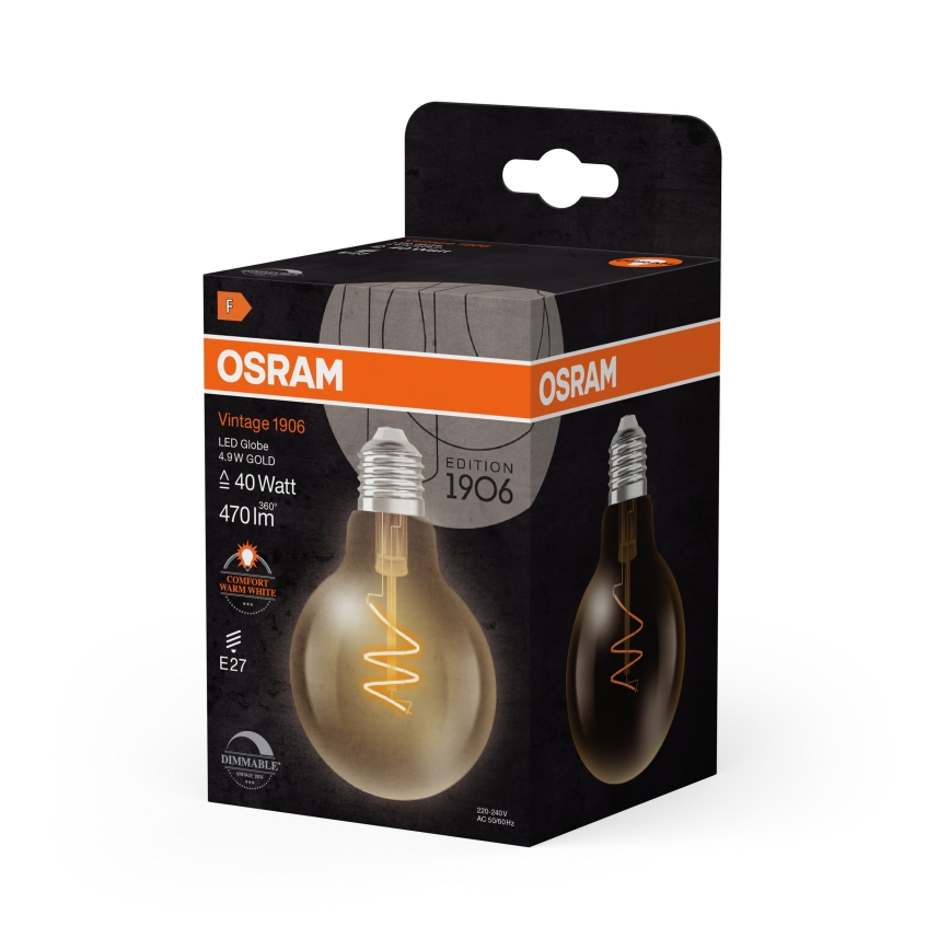 LED prigušiva sijalica VINTAGE FILAMENT E27/4,9W/230V 2200K CRI 90 - Osram