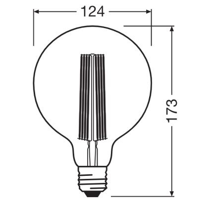 LED prigušiva sijalica VINTAGE FILAMENT E27/5,8W/230V 2200K - Osram