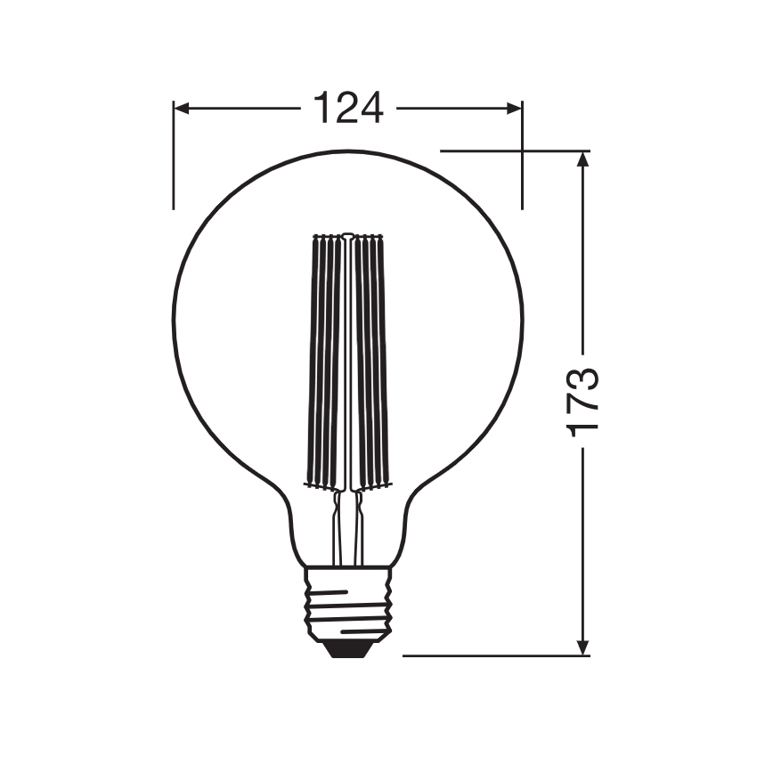 LED prigušiva sijalica VINTAGE FILAMENT E27/5,8W/230V 2200K - Osram