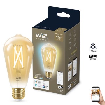 LED prigušiva sijalica VINTAGE FILAMENT ST64 E27/7W/230V 2000-5000K CRI 90 Wi-Fi - WiZ