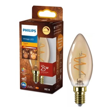 LED prigušiva sijalica VINTAGE Philips B35 E14/3,1W/230V 2200K CRI 90