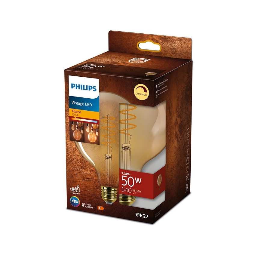 LED prigušiva sijalica VINTAGE Philips E27/7,3W/230V 2200K