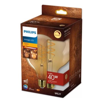 LED prigušiva sijalica VINTAGE Philips G125 E27/5,5W/230V 2200K