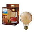 LED prigušiva sijalica VINTAGE Philips G95 E27/3,1W/230V 1800K