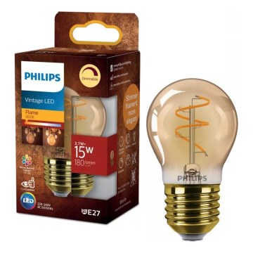 LED prigušiva sijalica VINTAGE Philips P45 E27/2,7W/230V 1800K