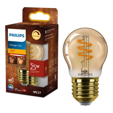 LED Prigušiva sijalica VINTAGE Philips P45 E27/3W/230V 2200K