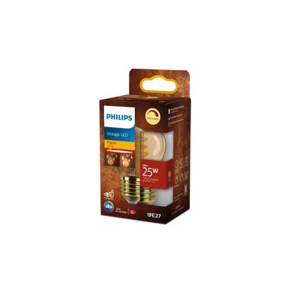 LED Prigušiva sijalica VINTAGE Philips P45 E27/3W/230V 2200K