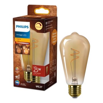LED prigušiva sijalica VINTAGE Philips ST64 E27/3,1W/230V 1800K