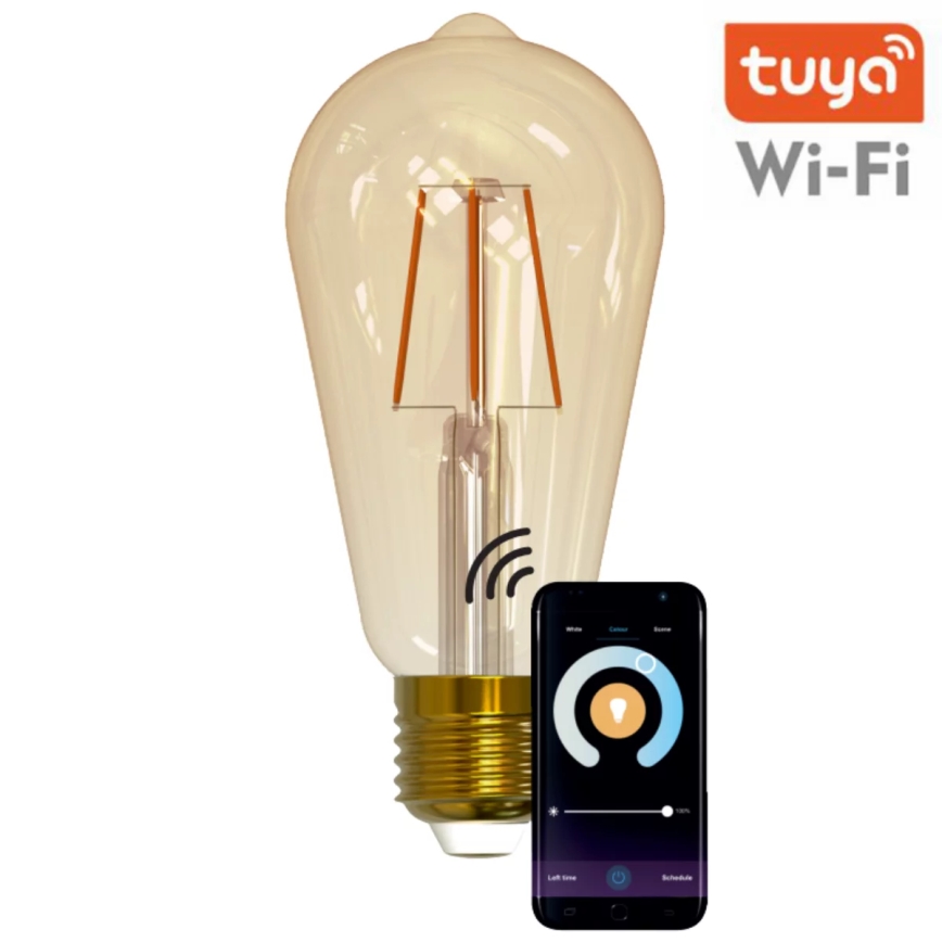 LED prigušiva sijalica VINTAGE ST64 E27/5,5W/230V 1800-2700K Wi-Fi Tuya