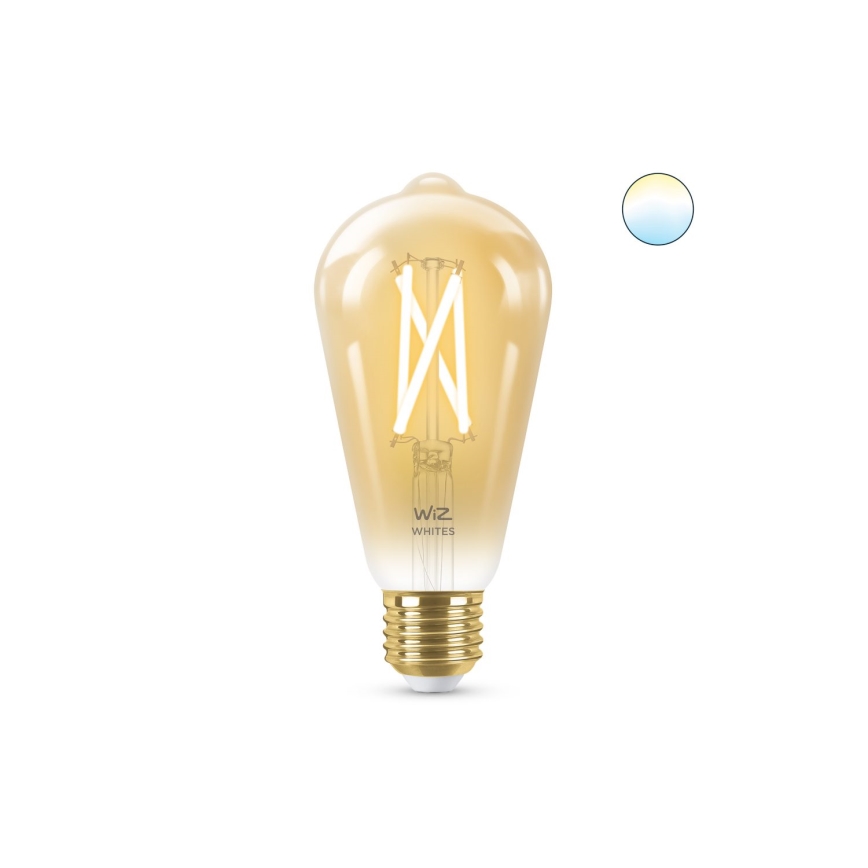 LED prigušiva sijalica VINTAGE FILAMENT ST64 E27/7W/230V 2000-5000K CRI 90 Wi-Fi - WiZ