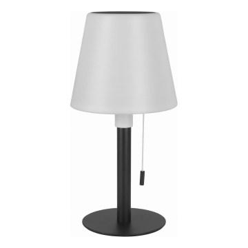 LED prigušiva solarna lampa LED/2W/5V USB 1200 mAh IP44 bela/crna