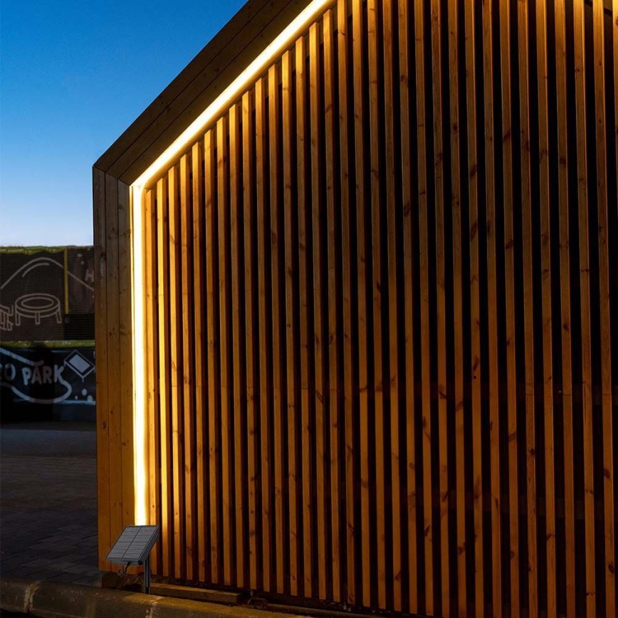 LED prigušiva solarna traka LED/1,2W/3,7V 4000K IP67 1500 mAh 5m + daljinski upravljač