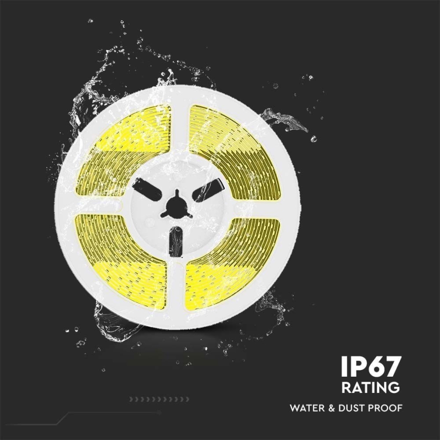 LED prigušiva solarna traka LED/1,2W/3,7V 4000K IP67 1500 mAh 5m + daljinski upravljač