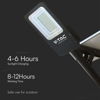 LED prigušiva hibridna solarna ulična lampa LED/50W/230V 6500K IP65 50000 mAh + daljinski upravljač