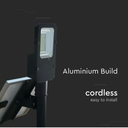 LED prigušiva solarna ulična lampa LED/50W/6,4V 4000K IP65 50000 mAh + daljinski upravljač