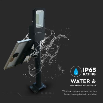 LED prigušiva solarna ulična lampa LED/50W/6,4V 4000K IP65 50000 mAh + daljinski upravljač