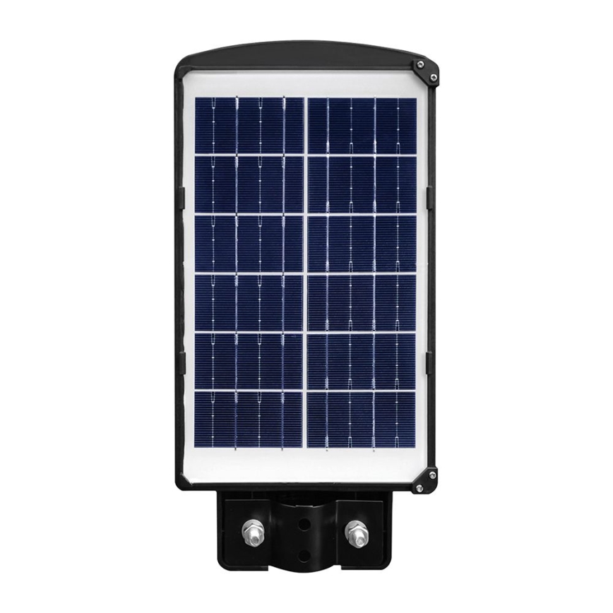 LED prigušiva solarna ulična lampa sa senzorom pokreta i sumraka LED/6W/3,2V 6000K IP65 5000 mAh crna + daljinsko upravljanje