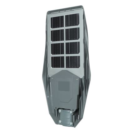 LED prigušiva solarna ulična lampa sa senzorom pokreta i sumraka KERS LED/300W/3,2V 6500K 8000 mAh IP65 siva + daljinski upravljač