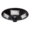 LED prigušiva solarna ulična lampa sa senzorom LED/22W/6V 18000 mAh 6500K IP65 crna + daljinski upravljač