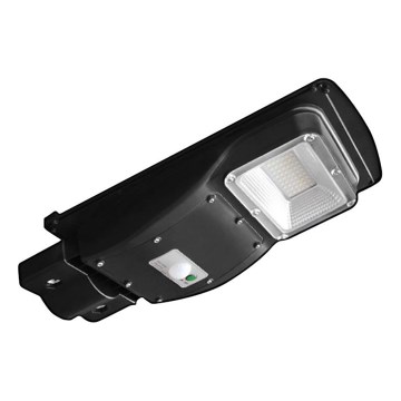 LED prigušiva solarna ulična lampa sa senzorom pokreta i sumraka LED/6W/3,2V 6000K IP65 5000 mAh crna + daljinsko upravljanje