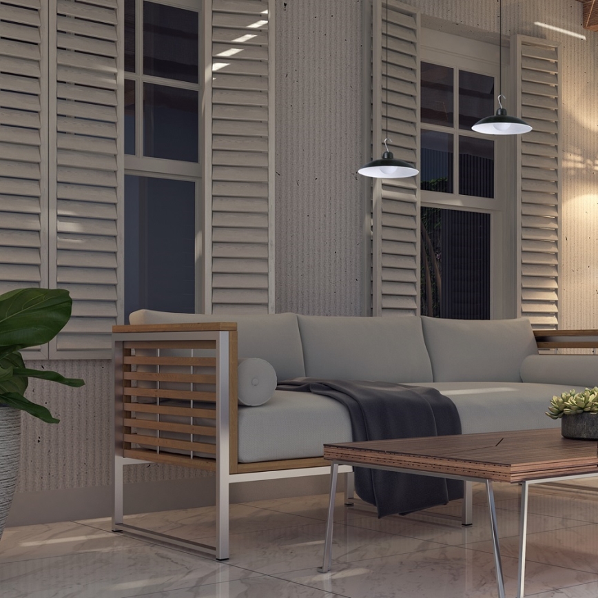 LED prigušiva solarna viseća svetiljka sa senzorom sumraka LED/6W/3,7V 800 mAh IP44 + daljinski upravljač