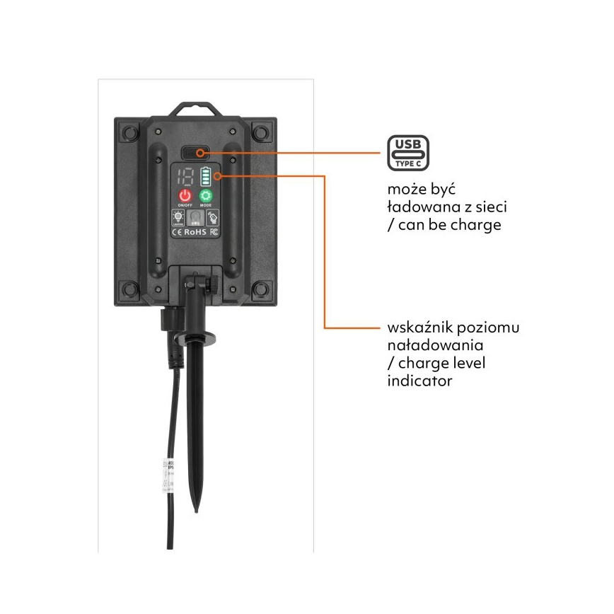 LED prigušiva solarna dekorativna girlanda STARLIGHT NEO 10xE27/3,7V 2700K IP54 1200 mAh 11,5m + daljinski upravljač