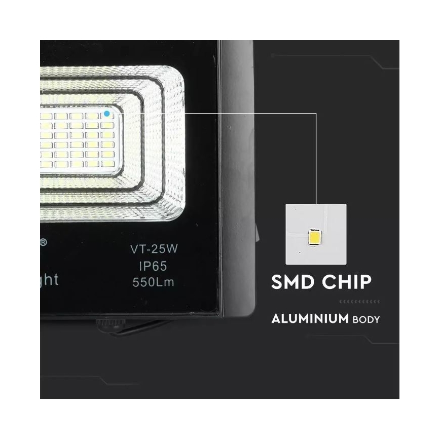 LED prigušiva solarni reflektor LED/12W/3,2V 6000K IP65 5000 mAh + daljinski upravljač