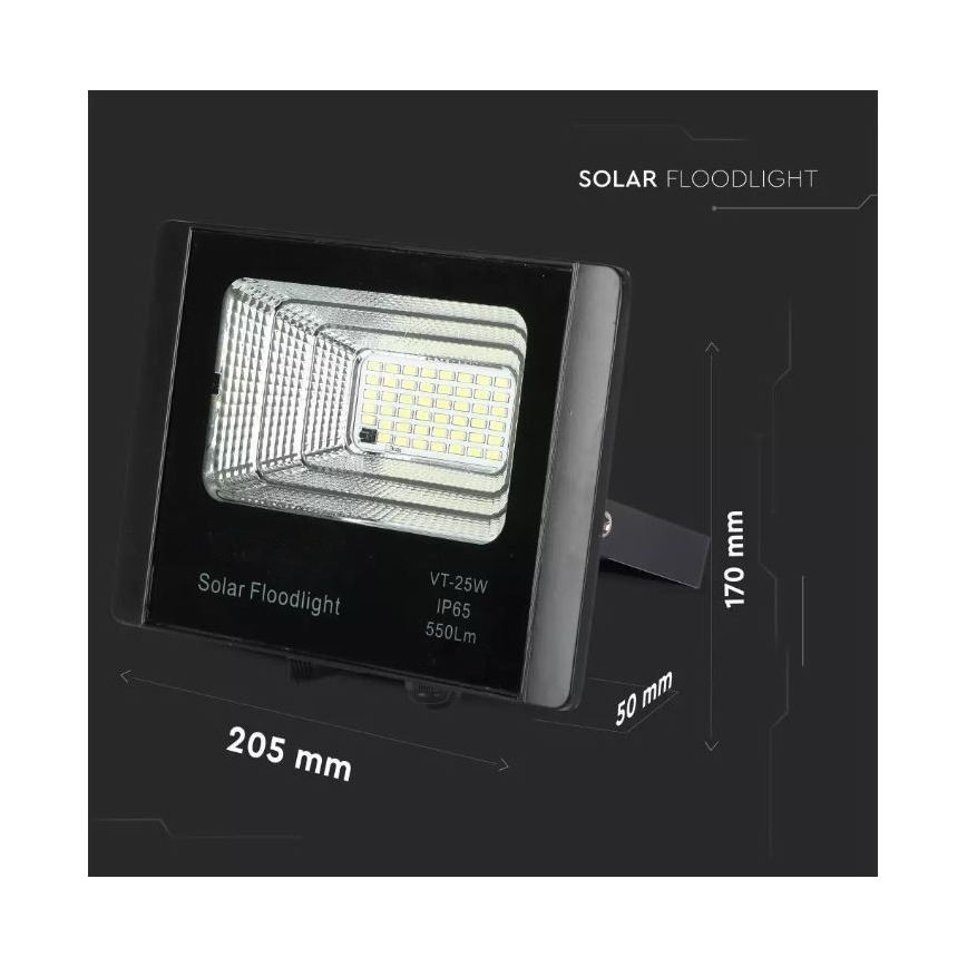 LED prigušiva solarni reflektor LED/12W/3,2V 6000K IP65 5000 mAh + daljinski upravljač