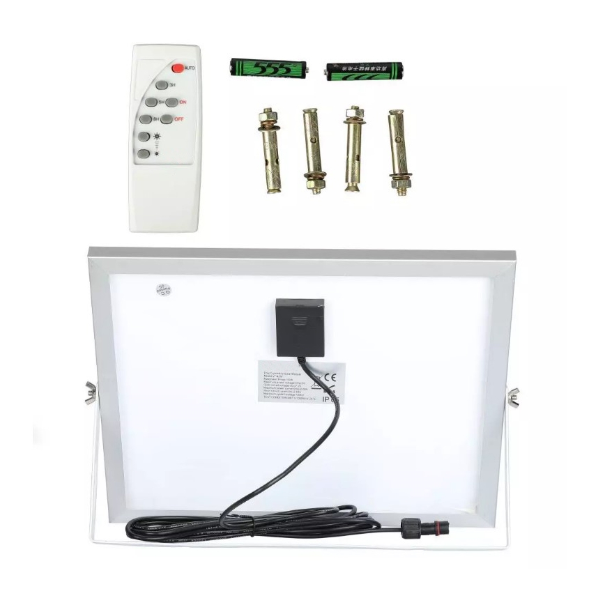 LED Prigušiva solarni reflektor LED/16W/3,2V 4000K IP65 10000 mAh + daljinski upravljač