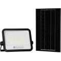 LED prigušiva solarni reflektor LED/200W/3,2V 2000-8000K IP65 10000 mAh crna + daljinski upravljač