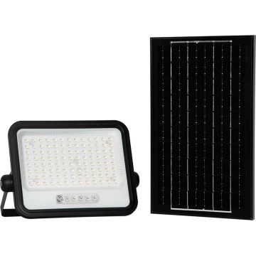 LED prigušiva solarni reflektor LED/200W/3,2V 2000-8000K IP65 10000 mAh crna + daljinski upravljač