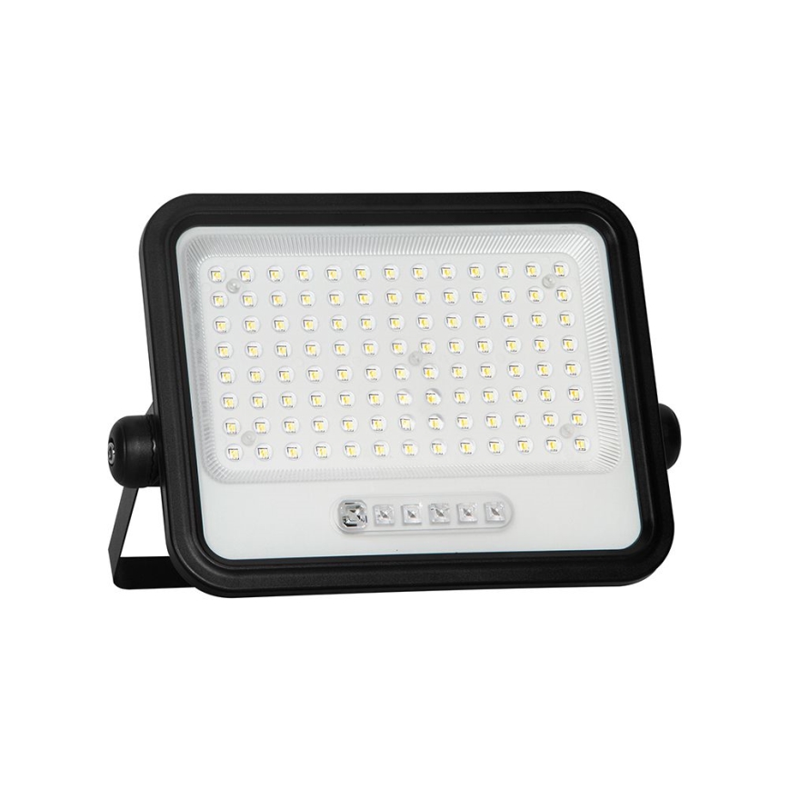LED prigušiva solarni reflektor LED/200W/3,2V 2000-8000K IP65 10000 mAh crna + daljinski upravljač
