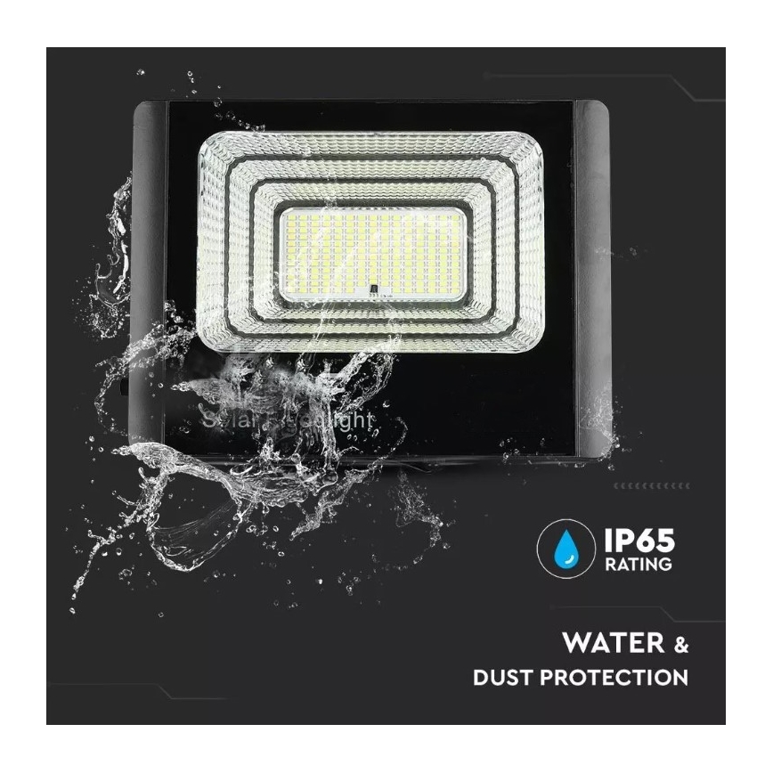 LED prigušiva solarni reflektor LED/20W/6,4V 4000K IP65 10000 mAh + daljinski upravljač