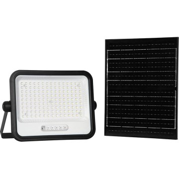 LED prigušiva solarni reflektor LED/300W/3,2V 2000-8000K IP65 15000 mAh crna + daljinski upravljač